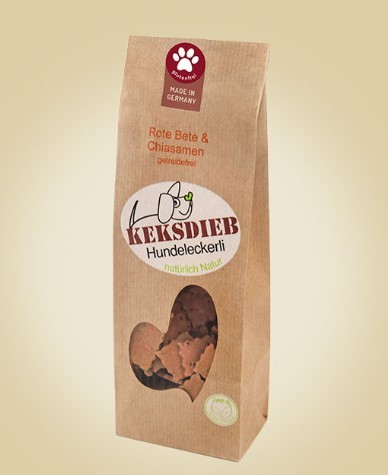 Rote Bete & Chiasamen für Hunde mit Glutenunverträglichkeit - KeksDieb