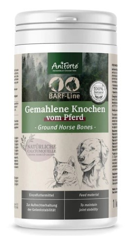 BARF-Line Gemahlene Knochen vom PFERD - natürliche Calciumquelle für Hunde & Katzen - Aniforte